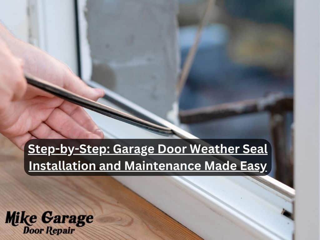 Garage Door Weather Seal Installation and Maintenance