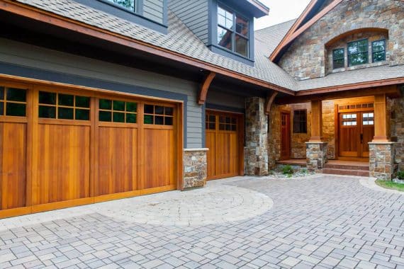 Carriage-style garage doors for a traditional look
