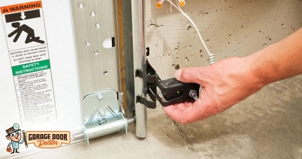testing garage door safety sensors in cold weather